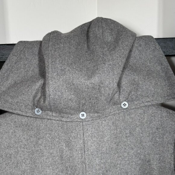 Michael Kors Gray Wool Blend Zip-Up Coat with Gold Hardware - Picture 8 of 12